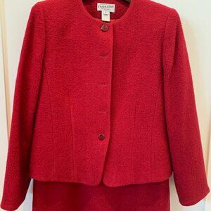 Pendelton Red Wool Boucle Suit